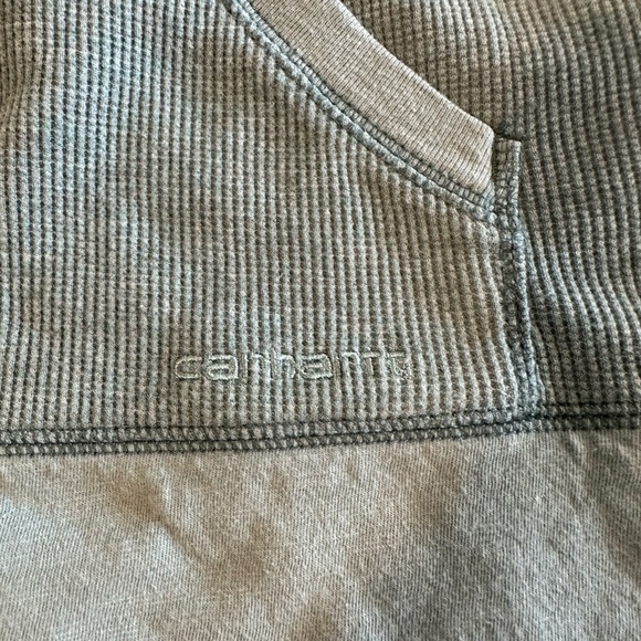 Carhartt Light Blue Full Zip Waffle Knit Hoodie Jacket Womens XS - Picture 2 of 6